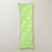 Coussins Longs Japonais Asanoha motif - vert citron clair (Dos (Vertical))
