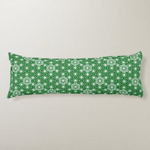 Coussins Longs Japonais Asanoha motif - vert pin