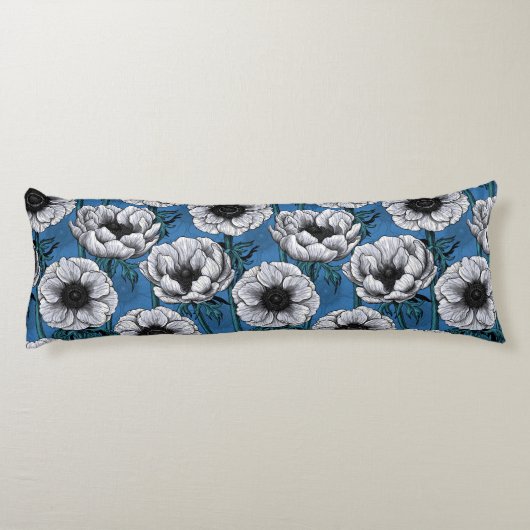 Coussins Longs Jardin d'anémone blanc (Dos)