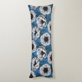 Coussins Longs Jardin d'anémone blanc (Dos (Vertical))