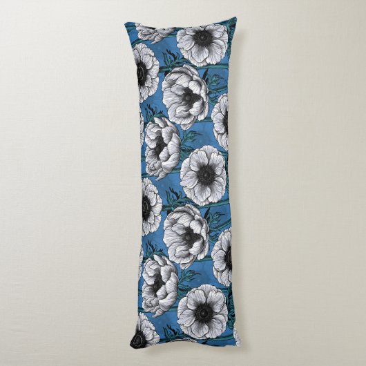 Coussins Longs Jardin d'anémone blanc (Dos (Vertical))