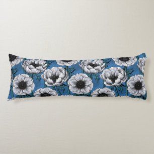 Coussins Longs Jardin d'anémone blanc