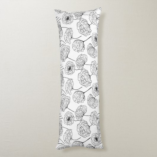 Coussins Longs Jardin de coquelicots (Dos (Vertical))