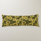 Coussins Longs Jardin de Dahlia jaune (Dos)