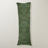 Coussins Longs Jardin de fleurs de William Morris - Verts (Devant (Vertical))