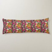 Coussins Longs Jardin de fleurs de Zinnia (Dos)