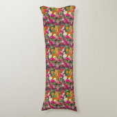 Coussins Longs Jardin de fleurs de Zinnia (Devant (Vertical))