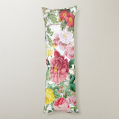 Coussins Longs Jardin de printemps Vintage Rose (Dos (Vertical))