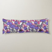 Coussins Longs Jardin des colibris en rose et rose (Dos)