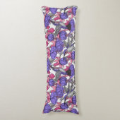 Coussins Longs Jardin des colibris en rose et rose (Devant (Vertical))