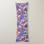 Coussins Longs Jardin des colibris en rose et rose (Dos (Vertical))