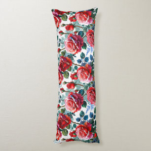 Coussins Longs Jardin Rose romantique Imprimer