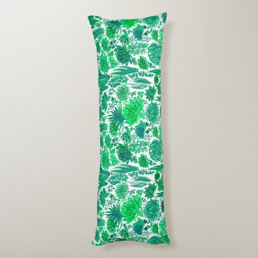 Coussins Longs Jardin succulent (Dos (Vertical))