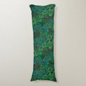 Coussins Longs Jardin succulent en vert (Devant (Vertical))