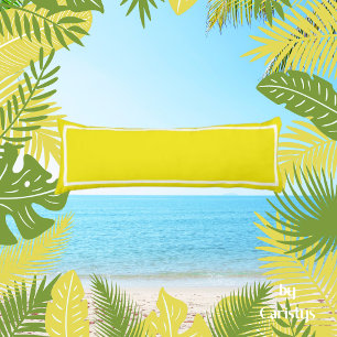 Coussins Longs Jaune classique avec oreiller carrossable blanc