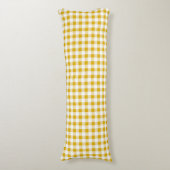 Coussins Longs Jaune de moutarde rustique En vichy Plaid (Devant (Vertical))