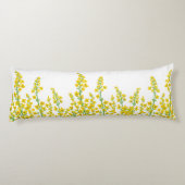 Coussins Longs Jaune Moderne Citrine Fleurit (Dos)