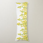 Coussins Longs Jaune Moderne Citrine Fleurit (Devant (Vertical))