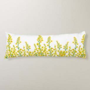 Coussins Longs Jaune Moderne Citrine Fleurit