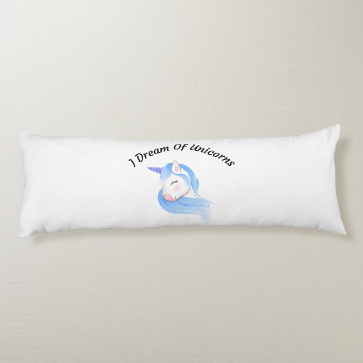 Coussins Longs Je Rêve D'Oreiller Corps Unicorns (Dos)