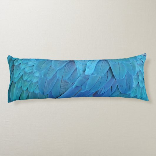 Coussins Longs Je suis bleu - Plumes Macaw (Dos)