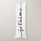 Coussins Longs je t'aime - Je t'aime en français - noir (Devant (Vertical))