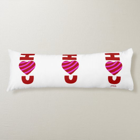 Coussins Longs Je T'Aime Oreiller Corps (Devant)
