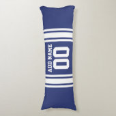 Coussins Longs Jersey sportif avec nom et numéro personnalisés (Devant (Vertical))