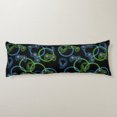 Coussins Longs Jeu vidéo Neon Blue & Green Motif (Dos)
