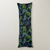 Coussins Longs Jeu vidéo Neon Blue & Green Motif (Dos (Vertical))