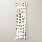 Coussins Longs Joli Alphabet ABC Animaux (Dos (Vertical))