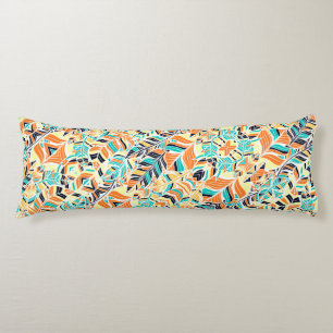 Coussins Longs Joli boho coloré feuille motif