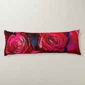 Coussins Longs Joli Ensemble De Roses Rouges (Dos)