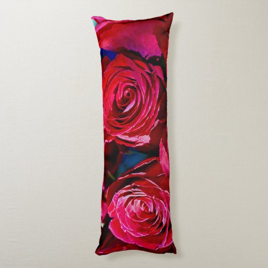 Coussins Longs Joli Ensemble De Roses Rouges (Dos (Vertical))