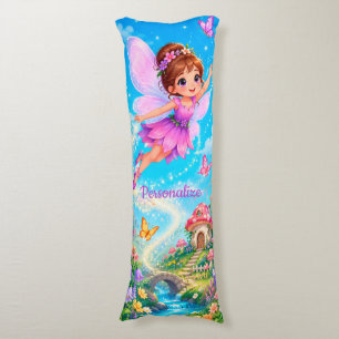 Coussins Longs Joli jardin magique de fée personnalisé pour fille