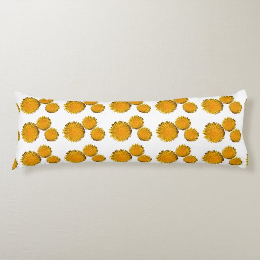 Coussins Longs joli jaune fleurs sauvages pandelion photo art (Devant)