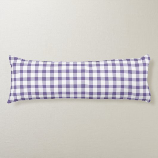 Coussins Longs Joli motif gingham indigo (Devant)