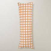 Coussins Longs Joli motif gingham orange chaud (Devant (Vertical))