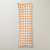 Coussins Longs Joli motif gingham orange chaud (Dos (Vertical))