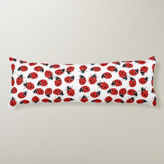 Coussins Longs Joli Motif rouge et noir Ladybug (Devant)