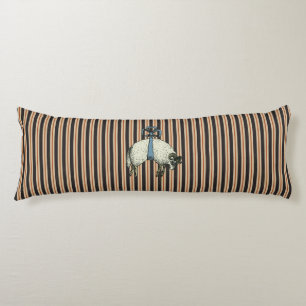Coussins Longs Joli mouton à mâchoires™ (bleu) -
