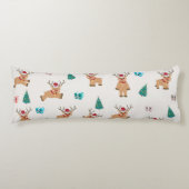 Coussins Longs Joli Noël Cerf Noël Cadeaux et Motif d'arbre (Devant)