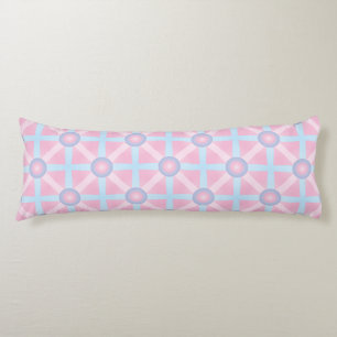 Coussins Longs Joli rose, violet et motif bleu clair