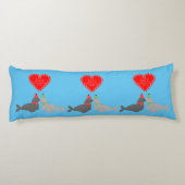 Coussins Longs Joli Seals de baiser de Noël (Dos)