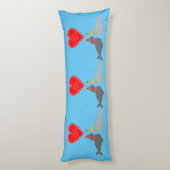 Coussins Longs Joli Seals de baiser de Noël (Dos (Vertical))