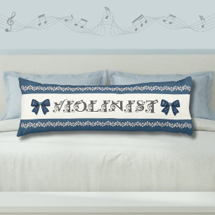 Coussins Longs Joli Violon Bleu Décoration Chambre Musicale Couss