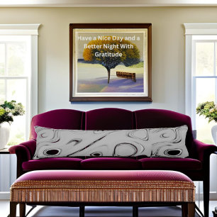 Coussins Longs Jolie et belle Ash gris motif design