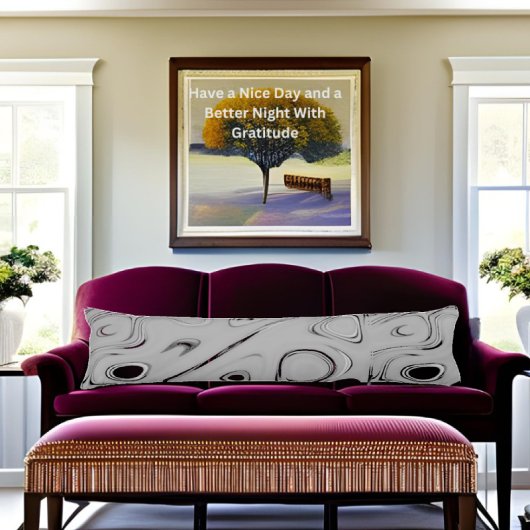 Coussins Longs Jolie et belle Ash gris motif design