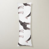 Coussins Longs Jolie Giraffe noire blanche rose (Devant (Vertical))