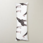 Coussins Longs Jolie Giraffe noire blanche rose (Dos (Vertical))